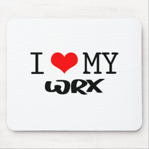 Classic "I Love My WRX" design Mouse Mat