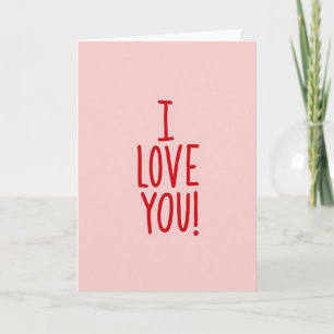 Classic I Love You Bold Red Card