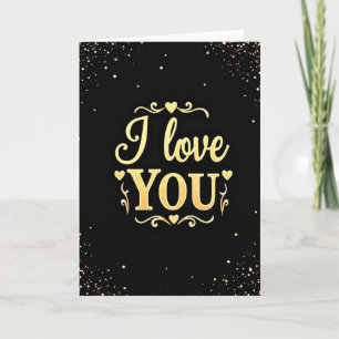 Classic I Love You Gold Card