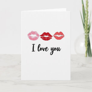 Classic I Love You Kiss Card