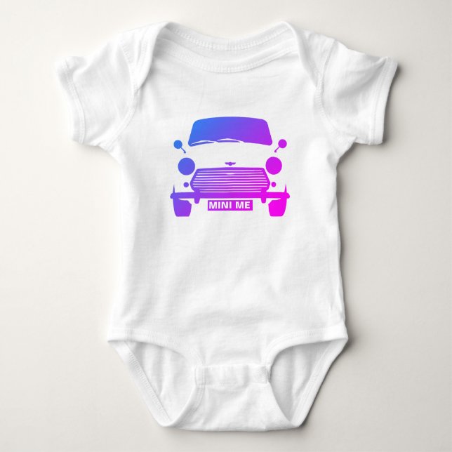 Classic Iconic British Austin mini Cooper Baby Bodysuit (Front)