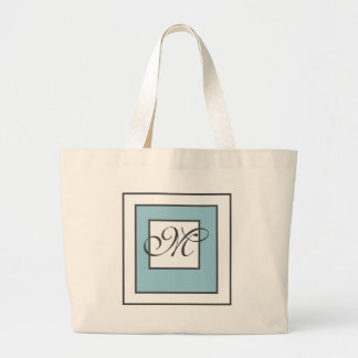 Classic Initial Monogram Large Tote Bag