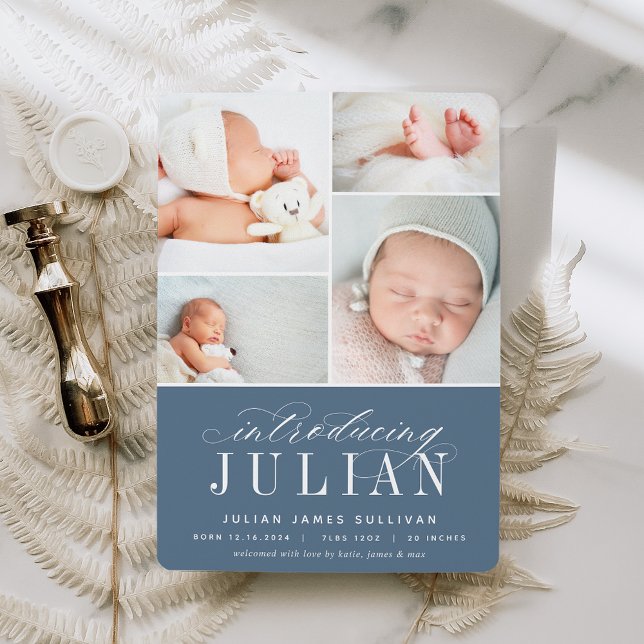 Classic Introduction | Multi Photo Birth Announcement (Creator Uploaded)