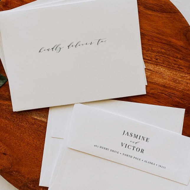 Classic Invitation Addressed Envelope Wedding J102 (Creator Uploaded)