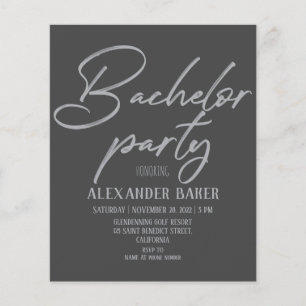 Classic invitation to Bachelor Party. Flyer