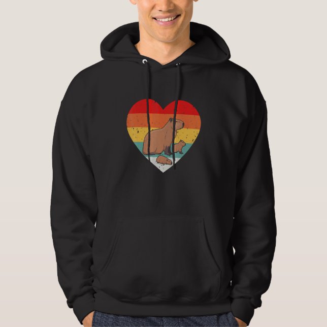 Classic Ironic Rodent Capybara Witty Animal  Lifet Hoodie (Front)