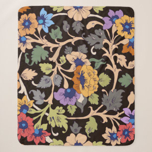 Classic Islamic: Floral Seamless Ornament Sherpa Blanket