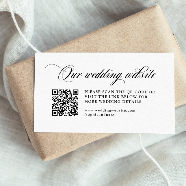 Classic Italian Elegance | Wedding Website QR Code Enclosure Card (Creator Uploaded)
