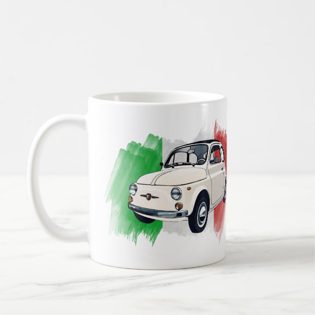 Classic Italian Fiat 500 car Coffee Mug (Left)