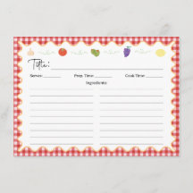 Classic Italian Kitchen Recipe Card