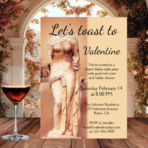 Classic Italian Love Goddess Valentine Invitation