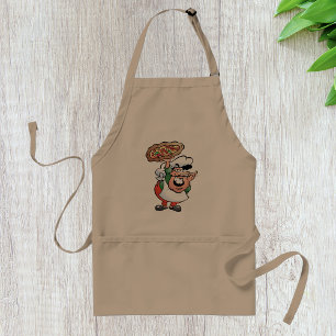 Classic Italian Pizza Chef Cartoon Standard Apron
