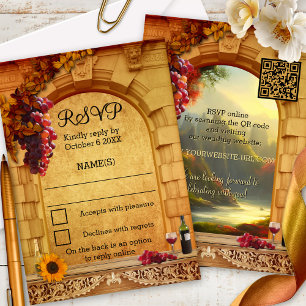 Classic Italian Winery or Vineyard RSVP Card