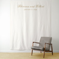 Classic Ivory and Gold Timeless Wedding Backdrop