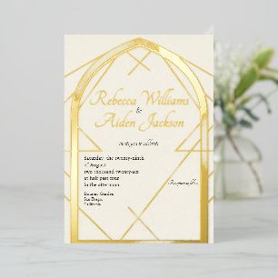 Classic Ivory and Rose Gold Foil Wedding