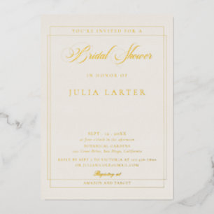 Classic Ivory Black Calligraphy Bridal Shower
