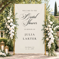 Classic Ivory Black Calligraphy Bridal Shower