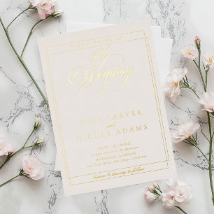 Classic Ivory Black Calligraphy Wedding