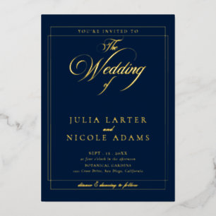 Classic Ivory Black Calligraphy Wedding