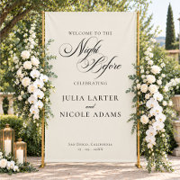 Classic Ivory Black Wedding The Night Before