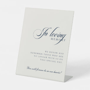 Classic Ivory Blue In Loving Memory Wedding Sign