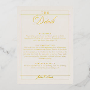 Classic Ivory Border Wedding Table Number Sign