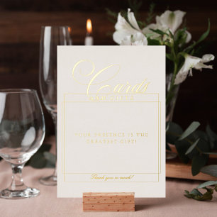 Classic Ivory Calligraphy Wedding Cards Gifts Sign