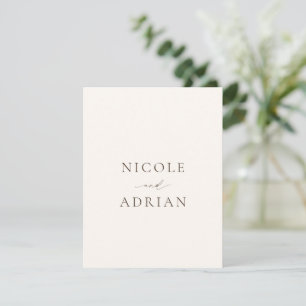 Classic Ivory Elegant Wedding Thank You Card