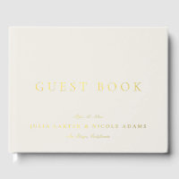 Classic Ivory Off White Gold Calligraphy Wedding