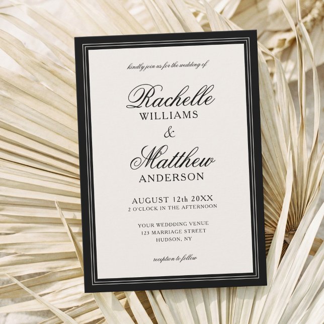 Classic Ivory Old Money Wedding Invitation (Creator Uploaded)