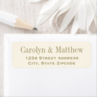 Classic Ivory Vintage Wedding Return Address