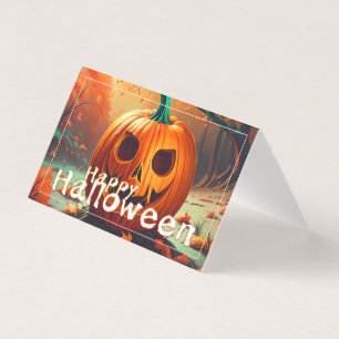 Classic Jack-o-Lantern Autumn Forest Scene