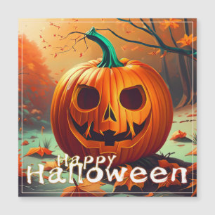 Classic Jack-o-Lantern Autumn Forest Scene