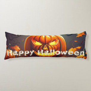 Classic Jack-o-Lantern Bats Twisted Tree Art Body Cushion
