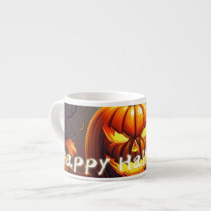 Classic Jack-o-Lantern Bats Twisted Tree Art Espresso Cup