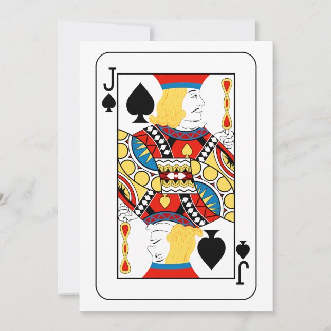 Classic Jack of Spades Poker Card (Front)