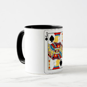 Classic Jack of Spades Poker Card Mug
