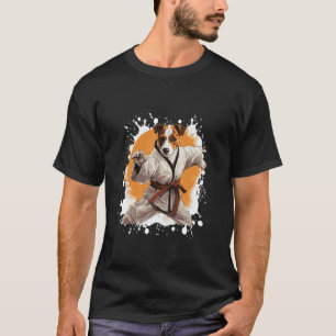 Classic Jack Russel Terrier Dog Karate Fighter Jud T-Shirt