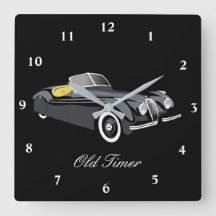 Classic Jaguar Car 'Old Timer' Wall Clock