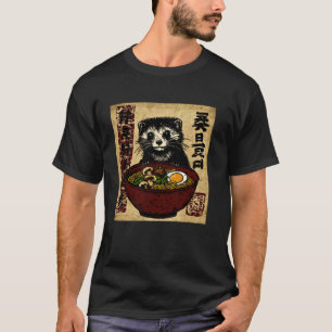 Classic Japanese Art Noodles Lover Wildlife Cute F T-Shirt