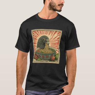 Classic Japanese Art Postage Stamp Noodles Pangoli T-Shirt