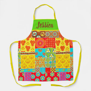 CLASSIC JAPANESE DESIGN QUILTED PATTERN APRON