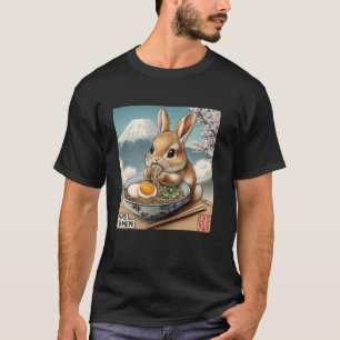 Classic Japanese Mt. Fuji Blossoms Leveret Hare Ra T-Shirt