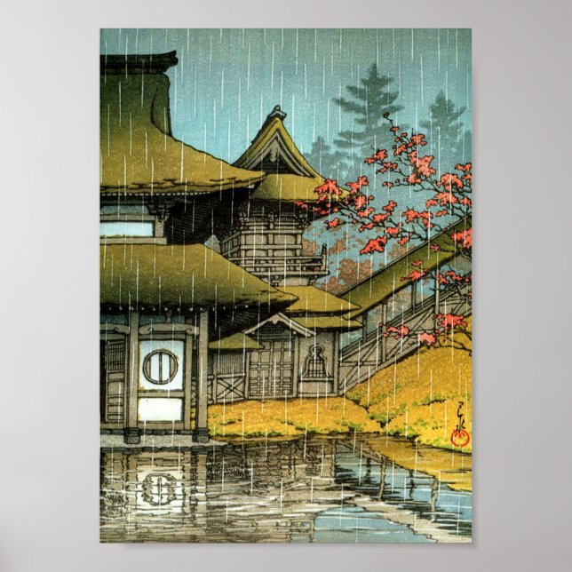 Classic japanese temple painting poster (Front)