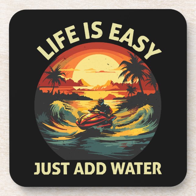 Classic Jet Ski skier Coaster (Front)