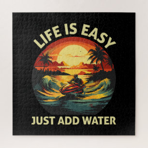 Classic Jet Ski skier Jigsaw Puzzle