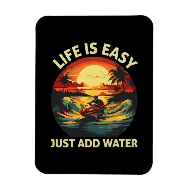 Classic Jet Ski skier Magnet (Vertical)