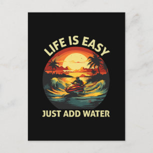 Classic Jet Ski skier Postcard