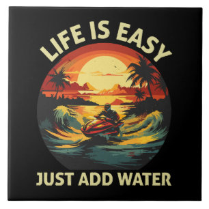 Classic Jet Ski skier Tile