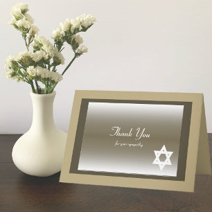 Classic Jewish Sympathy Thank You Card